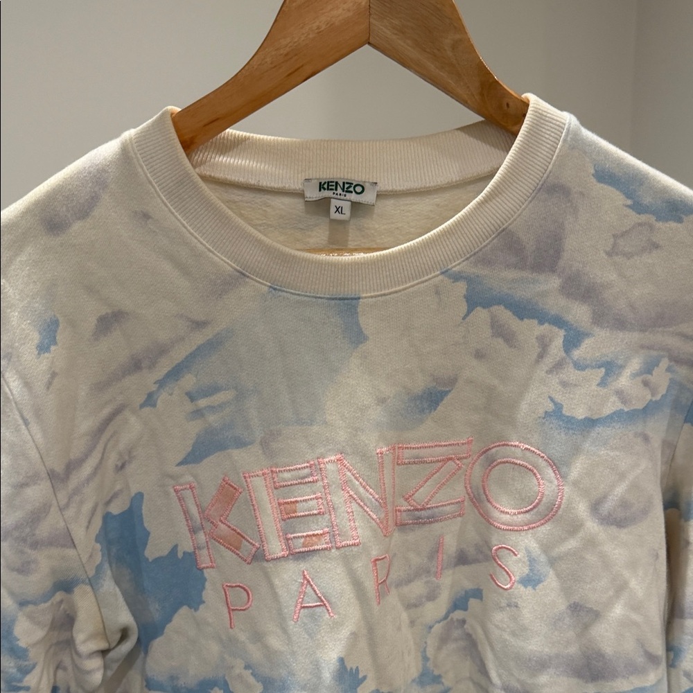 Kenzo Blue and Cream Cloud Sweatshirt - Picture 2 of 3